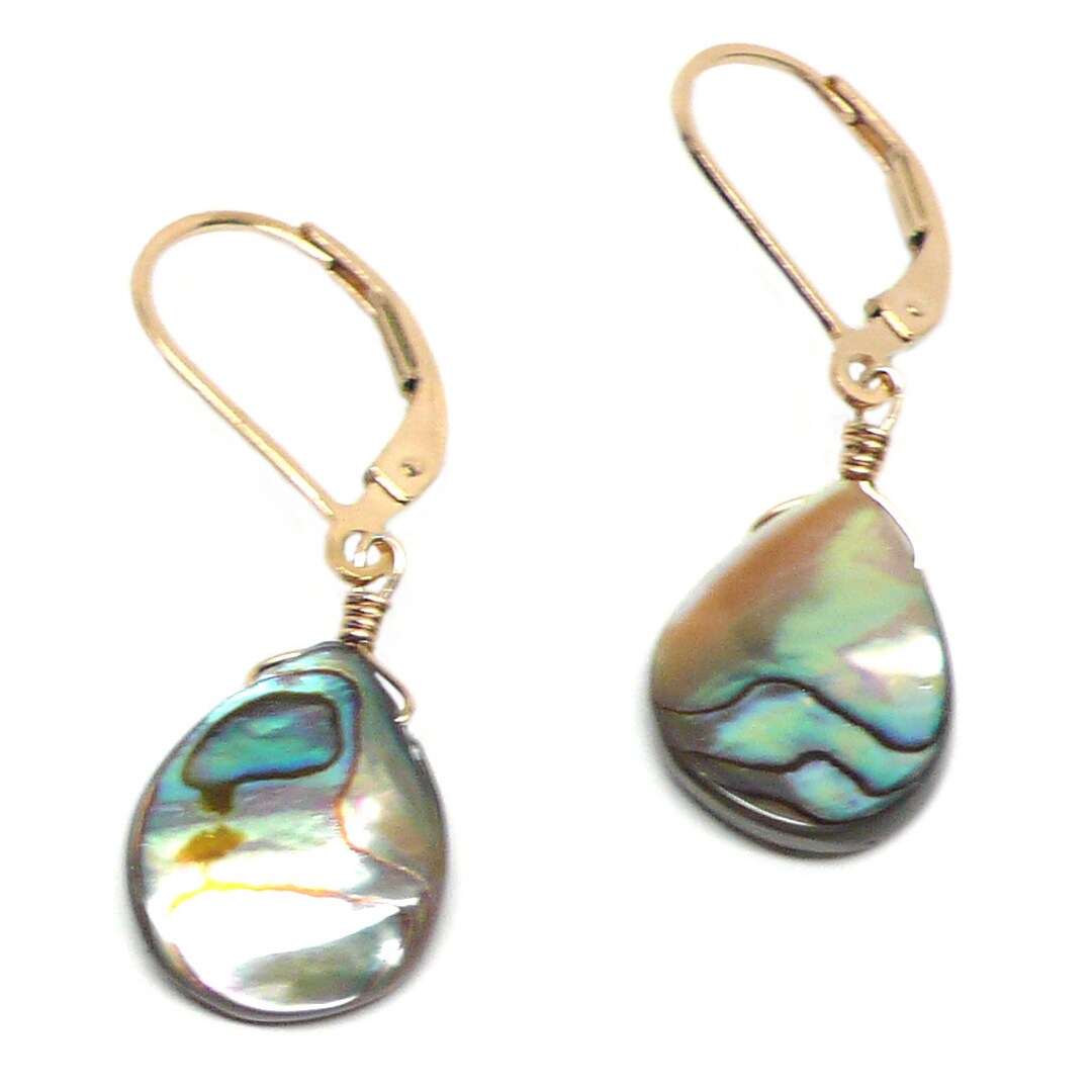 Abalone Teardrop Gold-Filled Lever Back Earrings MakerPlace by Michaels